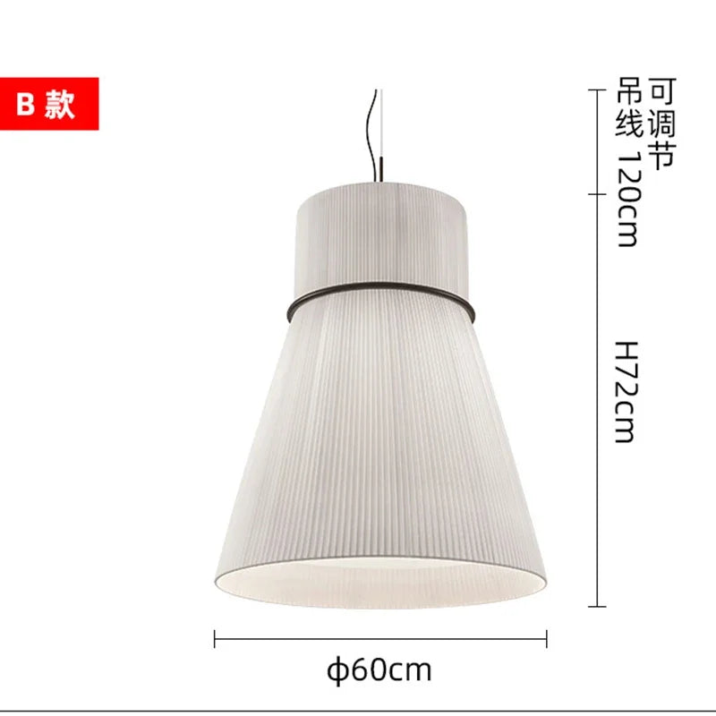 Axyaa Wabi Sabi Fabric Chandelier Nordic Style Pendant Light for Home Decoration