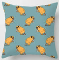 Axyaa Coffee Print Polyester Throw Pillow Case for Home Sofa Chair Decor