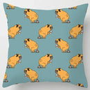 Axyaa Coffee Print Polyester Throw Pillow Case for Home Sofa Chair Decor