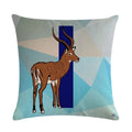 Axyaa Animal Print Linen Pillowcase Set