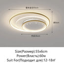 Axyaa Modern Round Ceiling Light - Dimmable LED, Black/White, Nordic Design