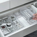Axyaa Acrylic Desk Drawer Organizers Set Clear Makeup Storage Box & Bathroom Organizer