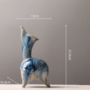 Axyaa Triangular Ink Pattern Ceramic Vase - Chinese Porcelain Home Decor