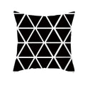 Axyaa Black & White Plaid Wave Stripe Checkerboard Print Throw Pillow Case