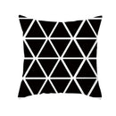Axyaa Black & White Plaid Wave Stripe Checkerboard Print Throw Pillow Case