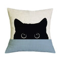 Black Cat Printed Cushion Cover for Home Sofa Car Decor - Axyaa Brand