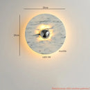 Axyaa Modern LED Wall Lamp - Circular Marble Living Room Lights