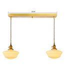 Axyaa Milky White Glass LED Pendant Chandelier