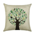 Axyaa Cartoon Pattern Linen Pillowcase - Home Sofa Decorative Cushion Cover
