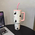 Axyaa Kawaii Cat Stainless Steel Tumbler | Vacuum Insulated Large Car Thermos Mug