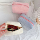Axyaa Portable Cosmetic Bag: Large Capacity, Zipper Closure, Ideal for Travel & Students