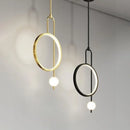 Axyaa Glass Ball Pendant Lamp for Luxury Living Room, Study, LED Chandelier