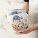 Axya Cartoon Ceramic Rice Bowl - Japanese Style Family Dinner Noodle Bowl