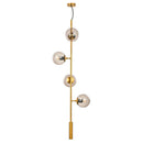 Axyaa Glass Ball Chandelier with LED Tube Bubbles - Industrial Loft Decor