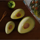 Axya Avocado Bowls: Hand-Painted Ceramic Dining Plates, Salad & Dessert Bowls, Soup & Snack Tray