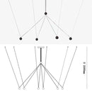 Nordic Lamp Compass Chandelier by Axyaa - Minimalist LED Pendant Light for Home Decoration