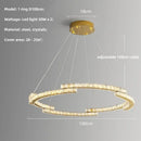 Axyaa Oval Crystal Dimmable Ceiling Chandelier for Villa Bedroom Dining Room