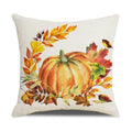Axyaa Thanksgiving Pumpkin Maple Leaf Pillow Cover