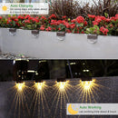 Axyaa Solar Fence Lights for Outdoor Pathway and Deck - Waterproof Step Lighting