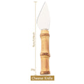Axyaa Bamboo Cheese Knives Set - Stainless Steel Cutlery for Cheese-Lovers
