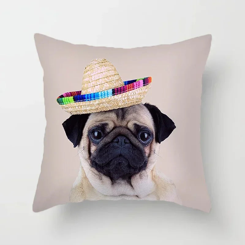 Cute French Bulldog Pillowcase for Home Decor by Axyaa
