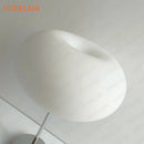 Axyaa White Glass Desk Lamp for Home Living Room Bedroom Decor