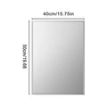 Frameless Beveled Silver Edge Wall Mirror for Home Decor by Axyaa