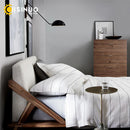 Axyaa Modern Swivel Wall Lamp with Long Arm in Gold/Black for Living Room