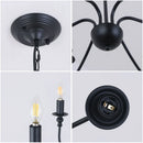 Axyaa LED Black Iron Chandelier for Home Decor and Lighting