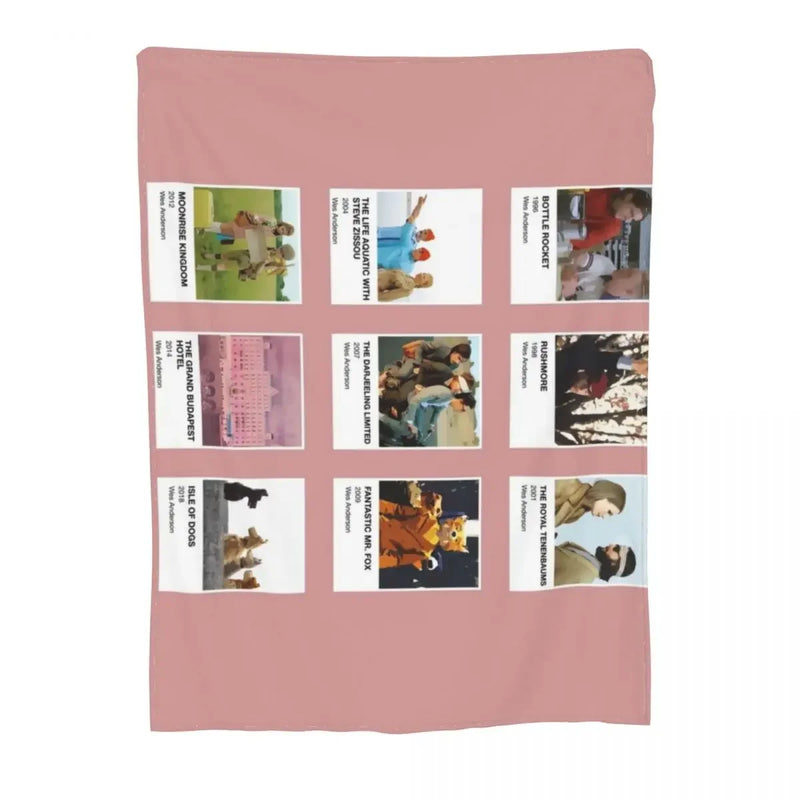 Axyaa Wes Anderson Throw Blanket: Warm, Travel-Ready Thermal Heavy Blanket