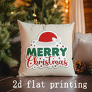 Axyaa Christmas Santa Pillow Cover for Sofa, Bedroom, Car - Merry Decor, Rectangular Shape, Cushion