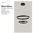 Axyaa Modern Black LED Ring Chandelier for Living, Dining, Kitchen - Interior Lighting Fixtures