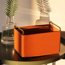Axya Luxury Leather Storage Basket for Living Room, Desktop, Jewelry & Home Decor