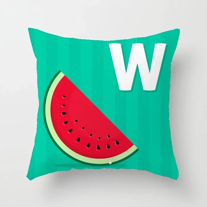 Axyaa Cartoon Watermelon Banana Print Seat Cushion Cover