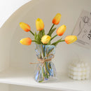 Axyaa Clear Glass Vase: Creative Irregular Folded Design for Hydroponic Flowers & Terrariums