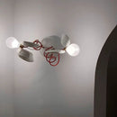 Axyaa White Feathers LED Wall Light for Home Decor