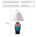 Axyaa Glass Floor Lamp with Fabric Lampshade & LED for Living Room, Bedroom, Study Lighting