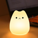 Axyaa Silicone LED Night Light for Kids - USB Rechargeable RGB Touch Lamp