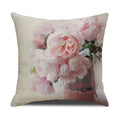 Axyaa Pastoral Floral Cushion Cover: Elegant Linen Home Decor for Sofa, Square Flower Pillow