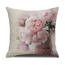 Axyaa Pastoral Floral Cushion Cover: Elegant Linen Home Decor for Sofa, Square Flower Pillow