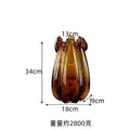 Amber Crystal Vase by Axyaa - Hydroponic Dried Flower Arrangement & Decorative Crafts