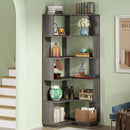 Axyaa 6-Tier Corner Bookshelf with Baffles: Multifunctional Storage & Display Stand