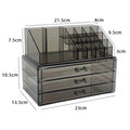 Axyaa Clear Makeup Organizer Set | Large Capacity Cosmetic Storage Drawer Box