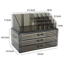 Axyaa Clear Makeup Organizer Set | Large Capacity Cosmetic Storage Drawer Box