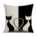 Axyaa Cat Print Cushion Cover for Stylish Home Decor and Comfort