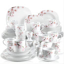 Axya Porcelain Dinner Set with Egg Cup, Cup, Plate, Bowl, Mug, and Pot