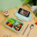 Axyaa Kids Bento Box 3-Compartment Microwavable Lunch Container for School, Picnic & Travel