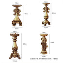 Axyaa Gold Fern Pattern Resin Candlestick Sculpture - Vintage European French Design