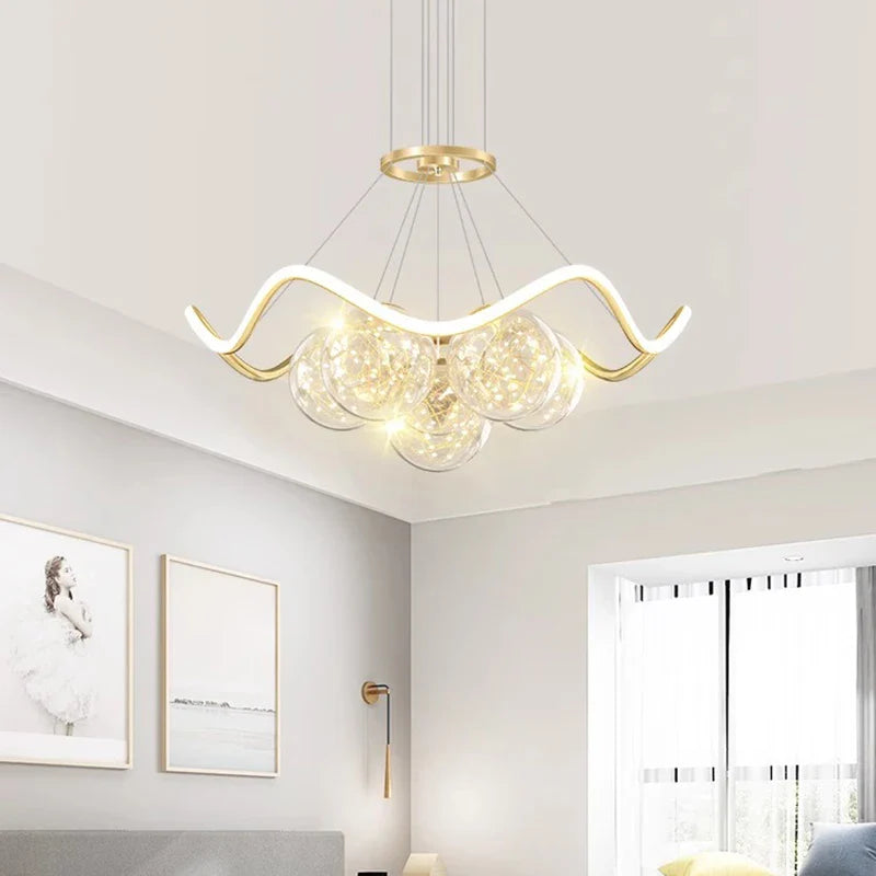 Axyaa Modern Pendant Light Chandelier LED Ceiling Lamp Decorative Indoor Lighting