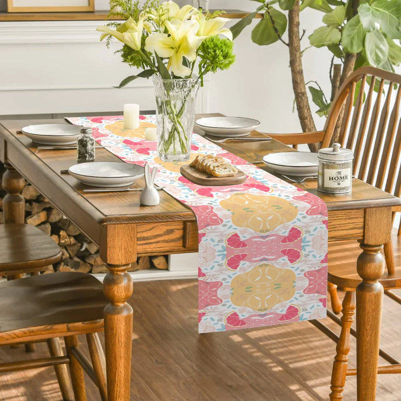 Axyaa Peach Fruit Branches Table Runner for Home Wedding Centerpieces